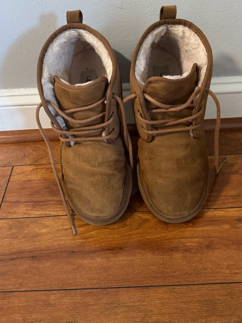 UGG Men's Brown Suede Chukka Boots with Shearling